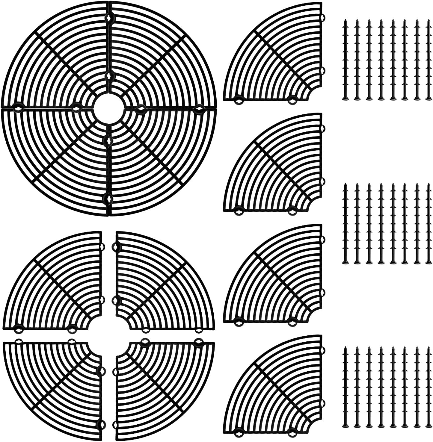 Luter Planter, 3 Pack 11.8'' Plastic Indoor Plant Pot Protector, Cuttable, Flower Pot Soil Cover, Cat Digging Stopper (Black) image number 4