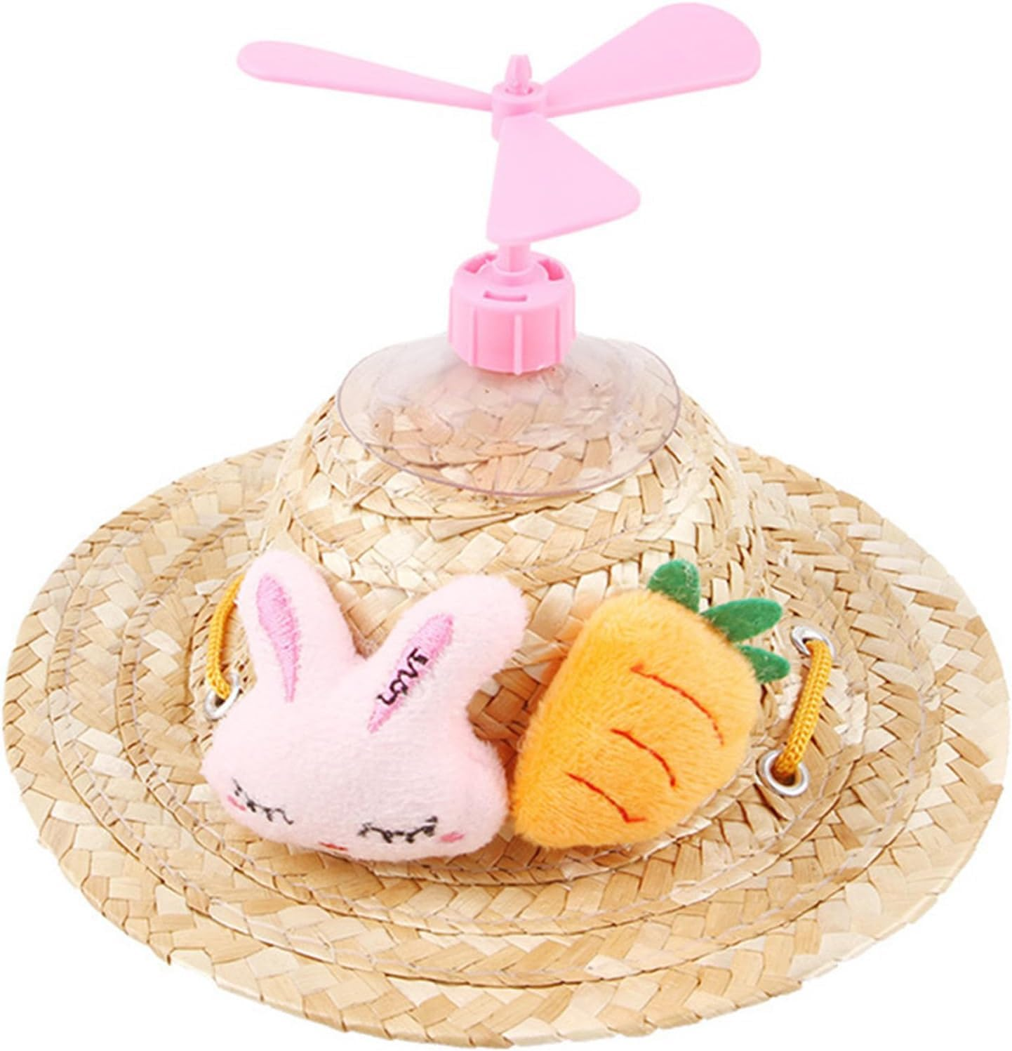 3 Packs Dog Straw Sombrero Hat with Funny Propeller,Summer Pet Sun Cap,Party Halloween Hat Costume for Small Medium Large Dogs,Dog Hair Accessories (Style1, L) image number 6