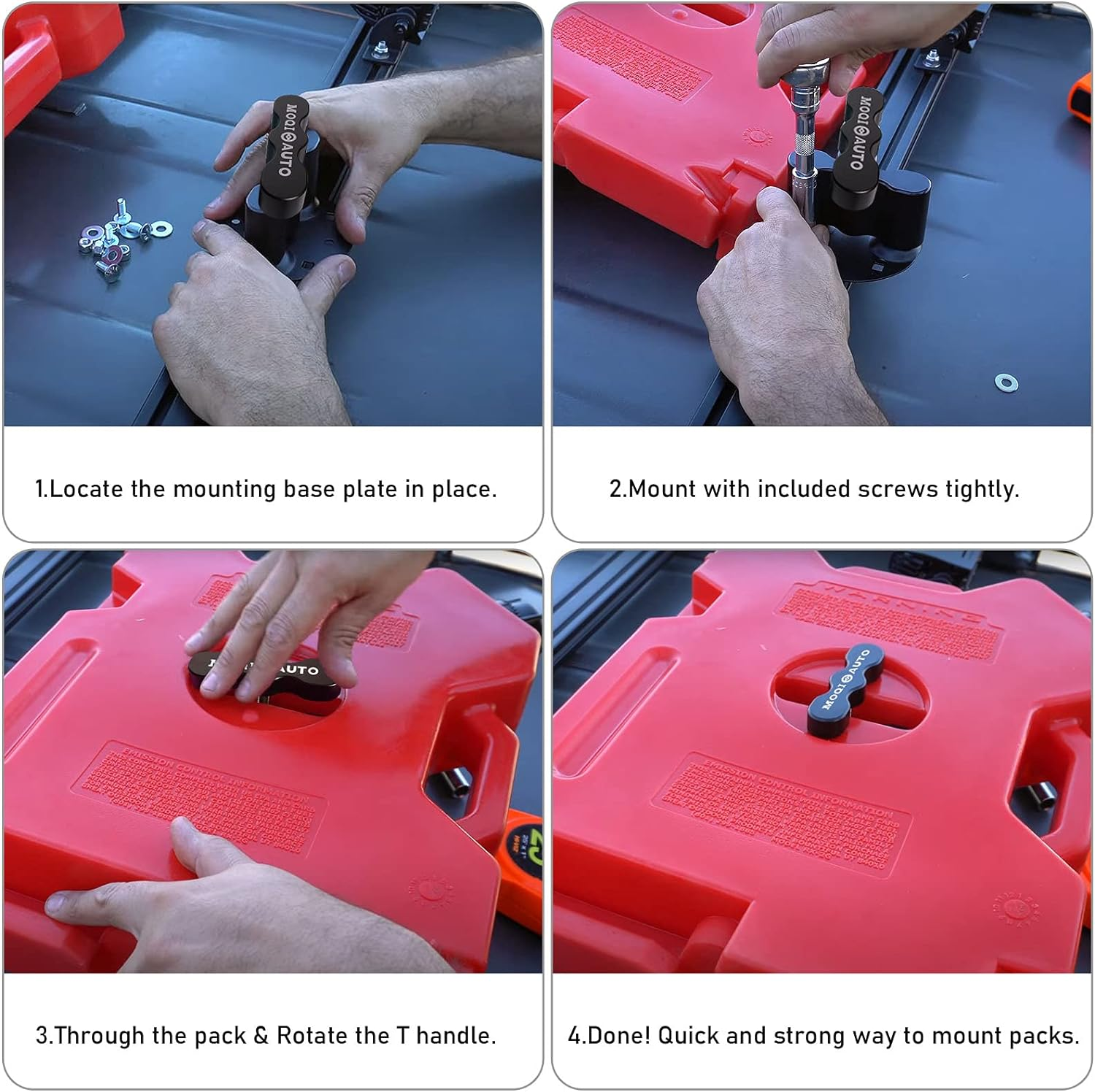 RX-PM Pack Mount, Cargo Racks Fit for Gasoline Pack & Water Pack Mount Lock, Gas Can Mount Lock image number 6