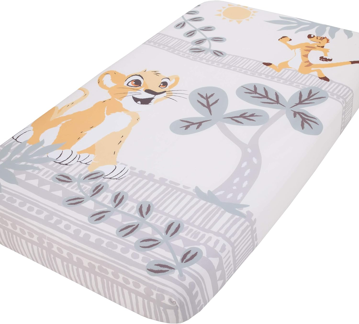 Disney Mickey Mouse - Grey, Ivory and Black Photo Op Fitted Crib Sheet image number 1