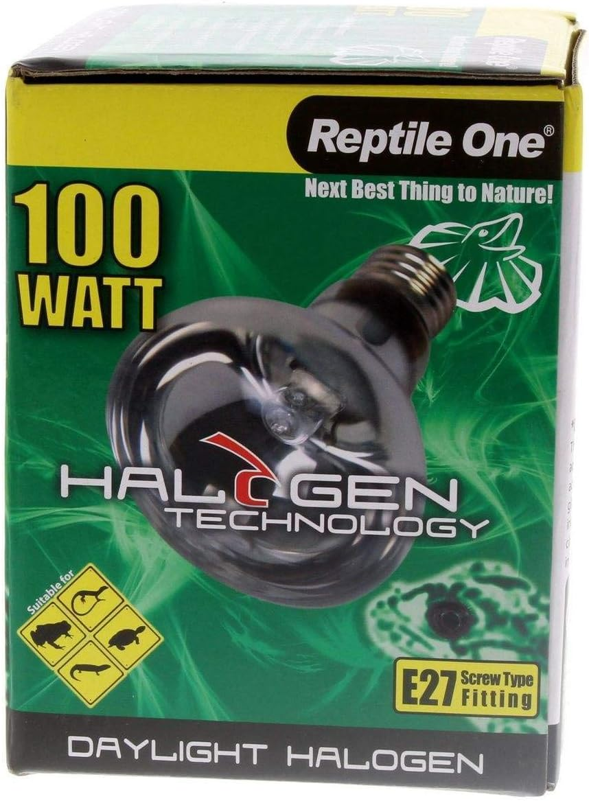 Halogen Heat Lamp Daylight 100W Eqv 130W E27 Kongs Reptile Light Vivarium Health image number 1