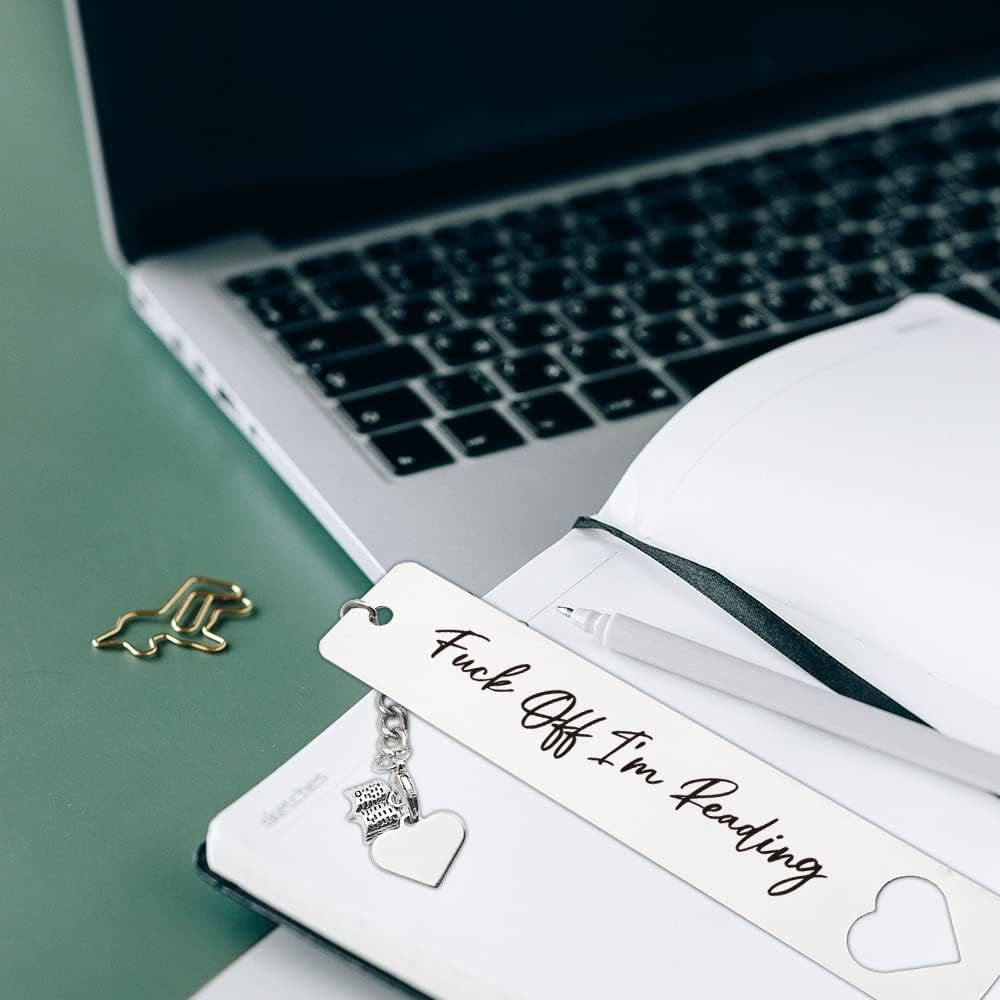 THRXOBN Funny Bookmark for Women, Men, Kids, Teens, Teachers, Book Lovers, Stainless Steel, 1 Piece