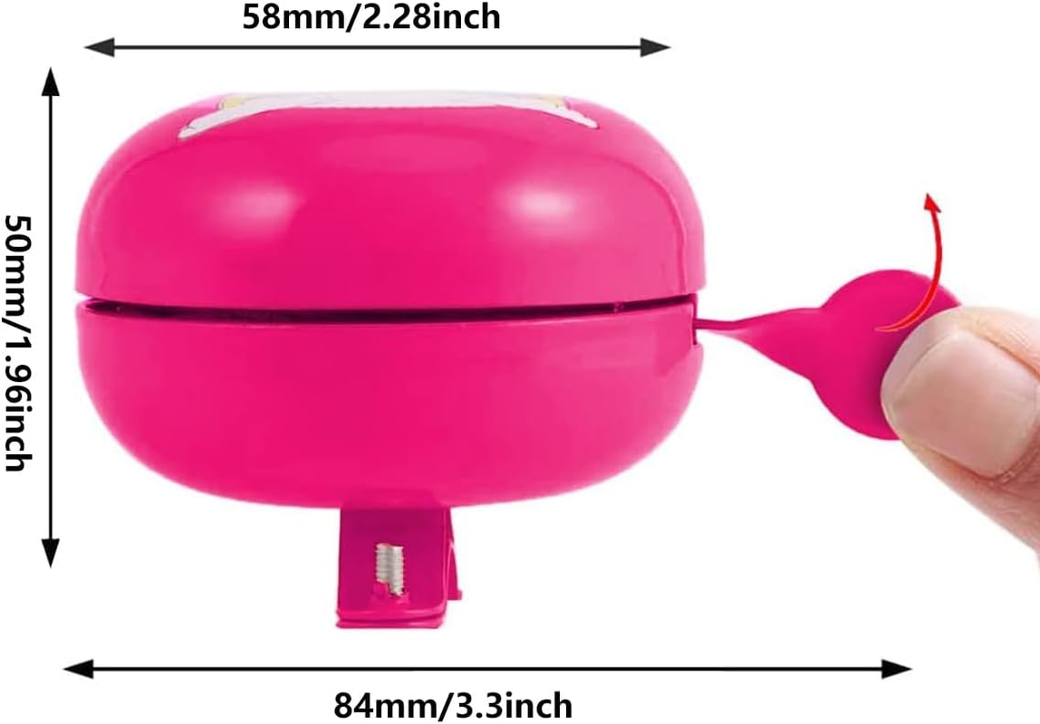 AIMALL Kids' Mountain Bike Bell with Cute Strawberry Cartoon Design, Fits Handlebars 0.79 to 0.91 Inch Diameter, Durable Aluminum Construction for Children'S Bicycles image number 5