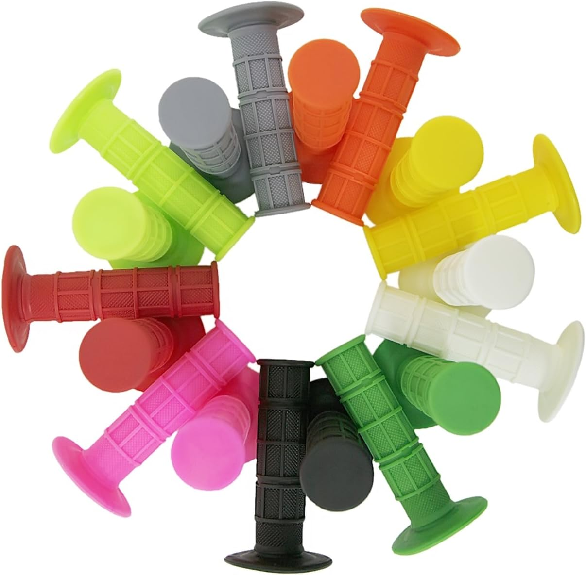 7/8 Practical Motorcycle Hand Grips Dirt Bike Motocross Gel Handlebar 2Pc- Red image number 1