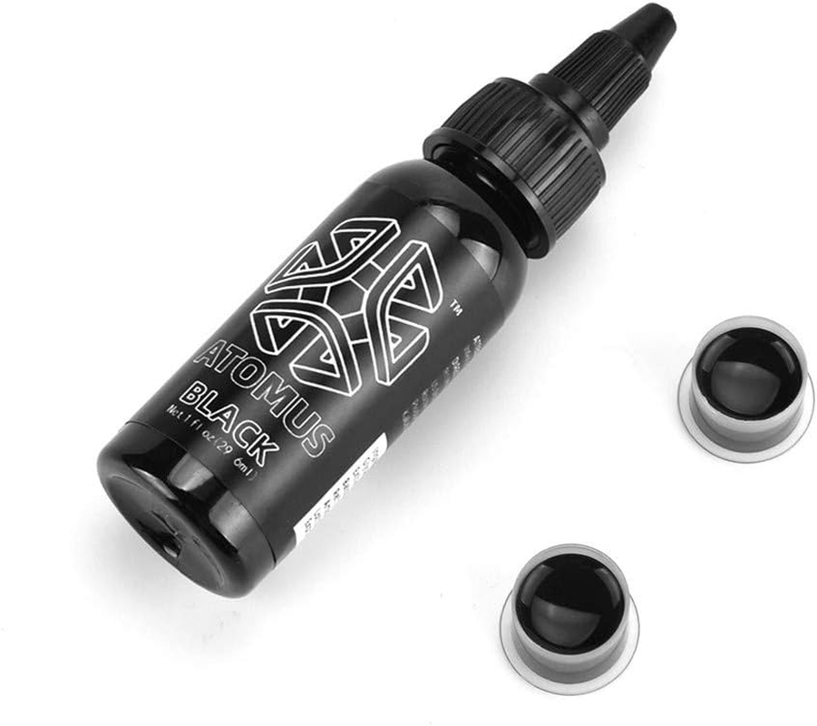 Jimking 30Ml Tattoo Ink, Tattoo Color Supply, Black Pigment Natural Plant Tattoo Ink for Permanent Makeup Tattoos (Black) image number 1