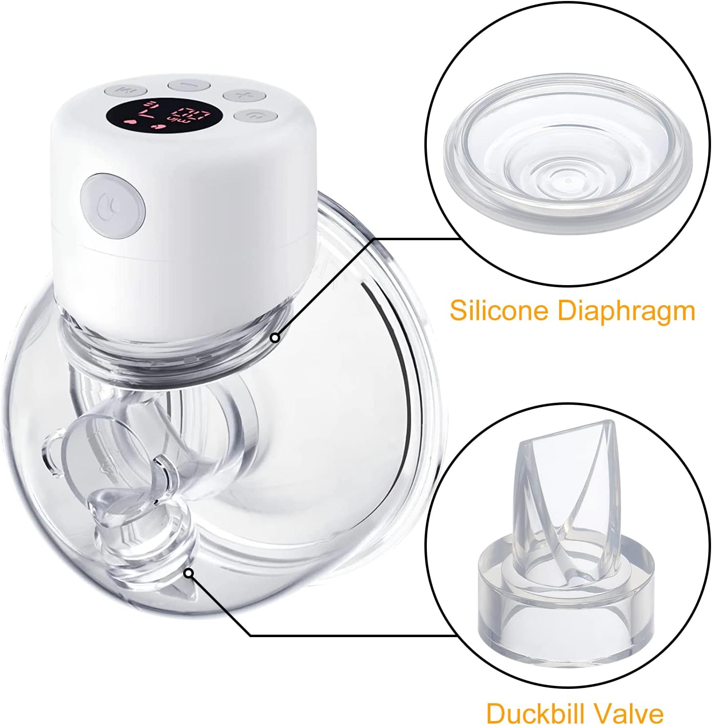 Duckbill Valve and Silicone Diaphragm,Compatible with Momcozys9/S12/S9Pro/S12Pro/Tsrete，Pump Parts/Accessories (10 Piece Set) image number 4