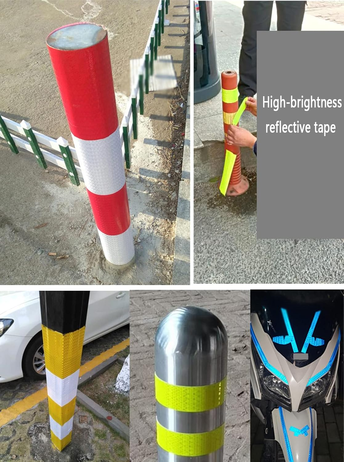 Reflective Tape Reflective Tape Warnig Tape Self-Adhesive High Intensity Reflective Sticker(Red) image number 4