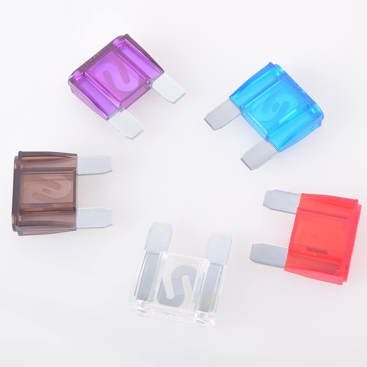 Auto Blade Fuse Large Size Maxi Blade 5Pcs 100A 80A 70A 60A 50A Assortment Set for Car Truck Motor Trail RV ATM Box 35X30Mm, Add-A-Circuit Fuse Holder, APS ATT Low Profile ATM LP FUSETAP ｡ｭ