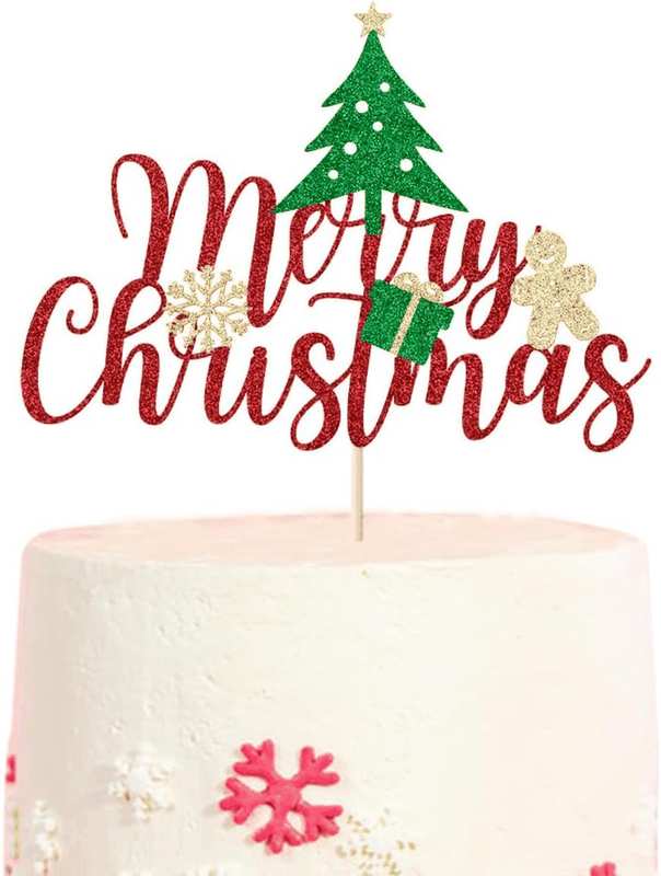 Merry Christmas Cake Topper, Happy New Year Party Cake Decorations, Children'S Christmas Theme Party Cake Decorations Supplies (BABY)