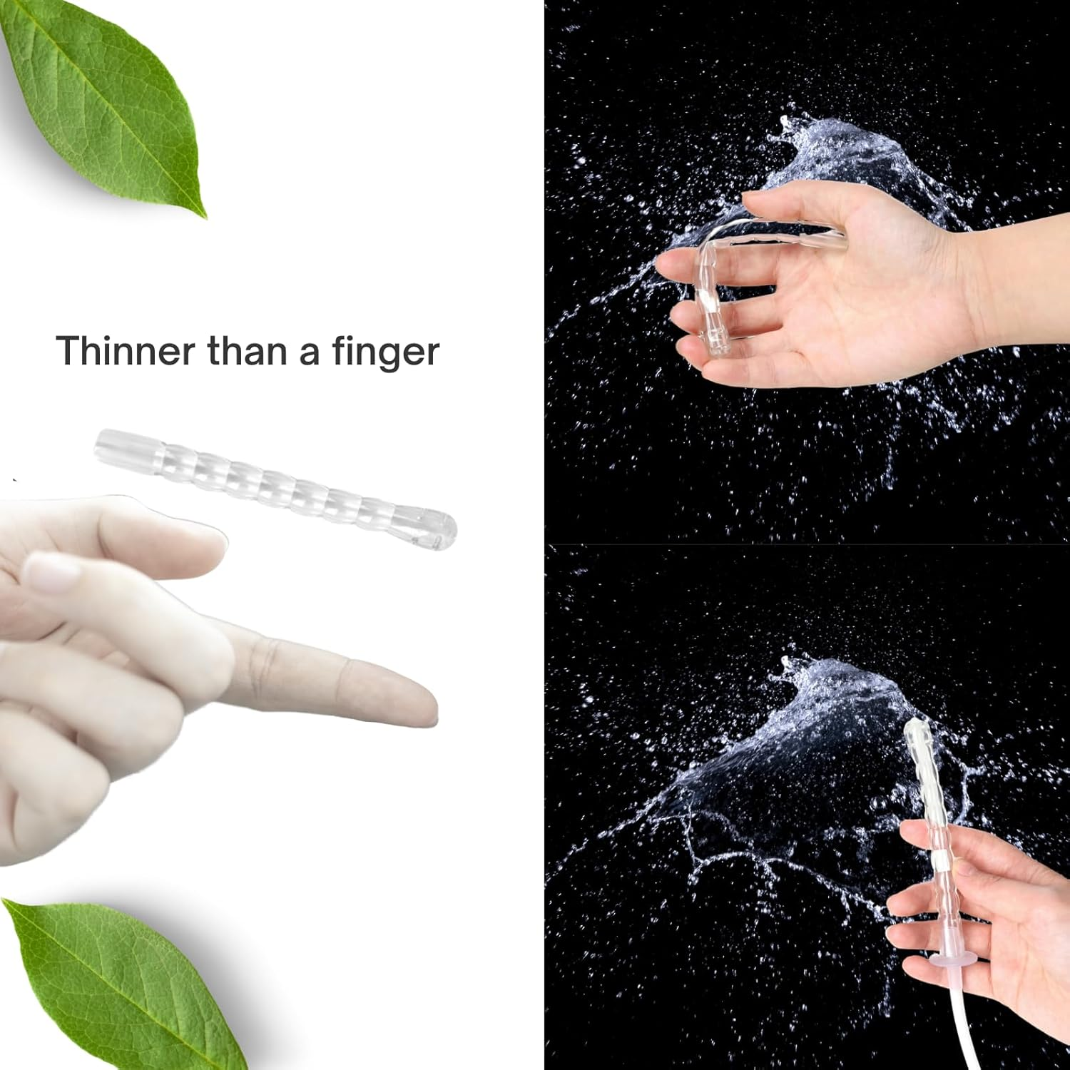 Enema Bulb Kit ， Douche for Men Women Beginners， with 19.7In Hose+4 Nozzles (Black) - Blackone image number 5