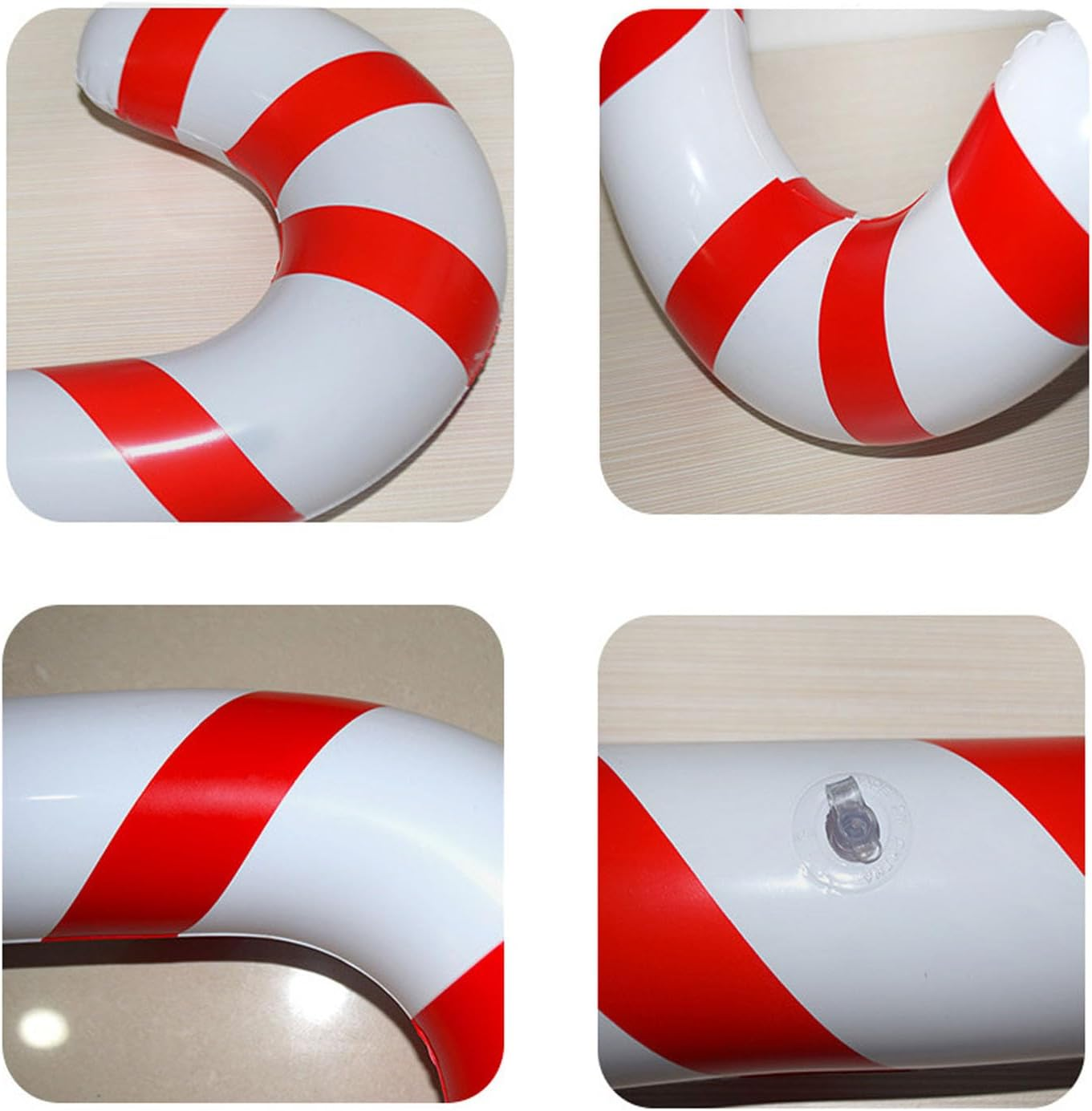 Soochat Inflatable Candy Canes Balloons Inflatable Christmas Candy Cane for for Christmas Indoor and Outdoor Party Decorations Winter Holiday Supplies (Red) - Green image number 2