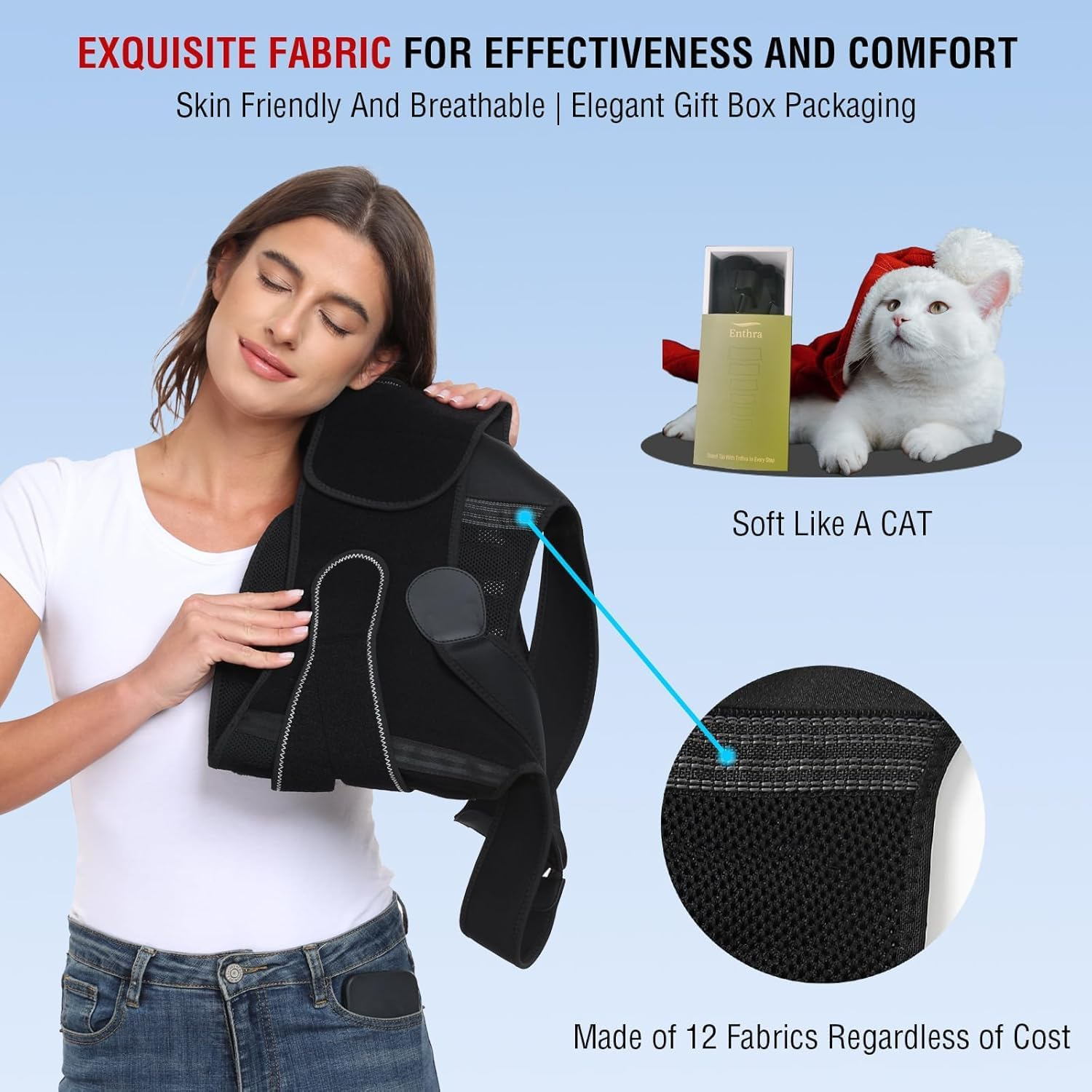 Back Support Posture Corrector for Women Men, Shoulder Supports & Immobilizers Scoliosis and Hunchback Adjustable Belt Back Brace for Lower Back Pain Posture Trainer - Black (XL) image number 2
