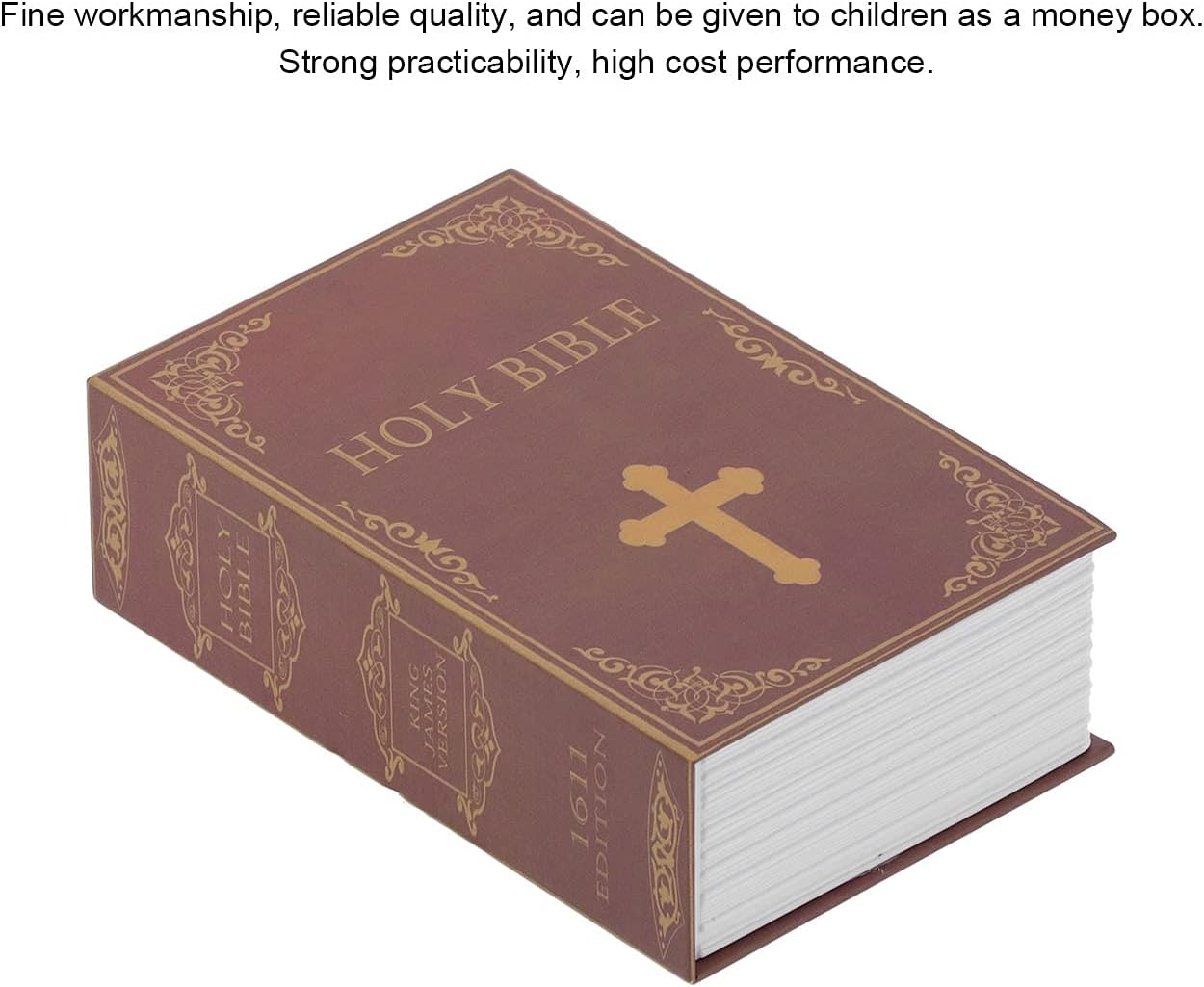 Fake Book Safe, Simulation Mini Book Dictionary Secret Storage Case with Password Lock and Stainless Steel Liner for Money Jewelry Cards image number 6