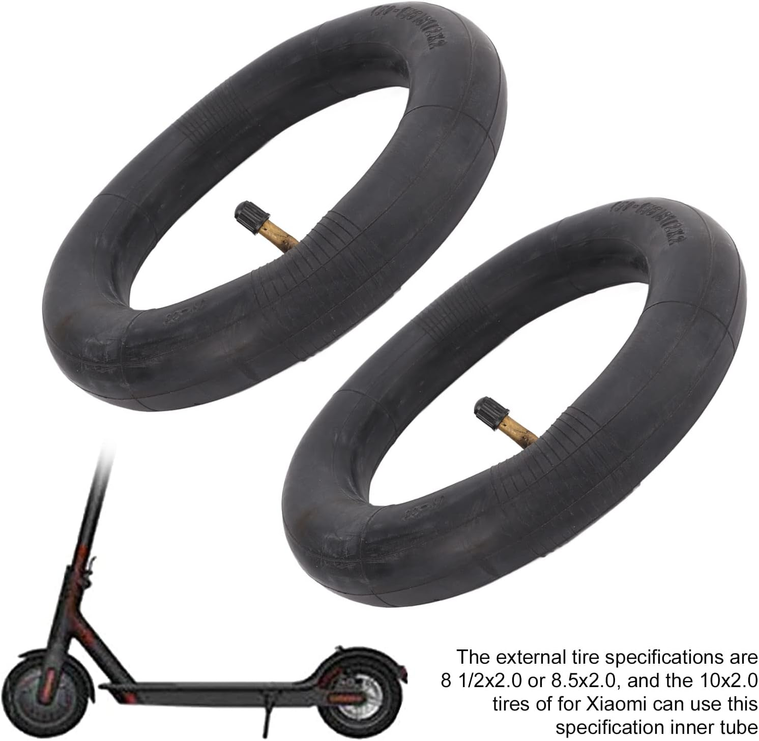 8 1/2X2 Inner Tube, Electric Scooter Tire Tube Replacement Inflatable Reinforced with Tire Spoon for M365 image number 5