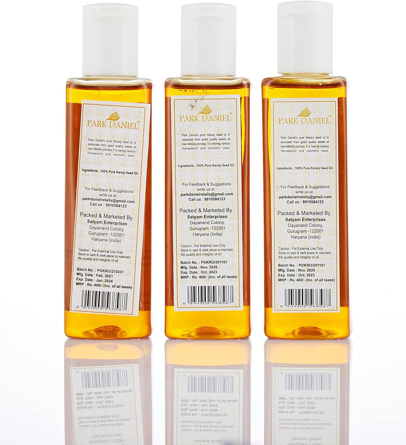 Park Daniel Karanj Oil & Undiluted, 100 Ml (Pack of 3)