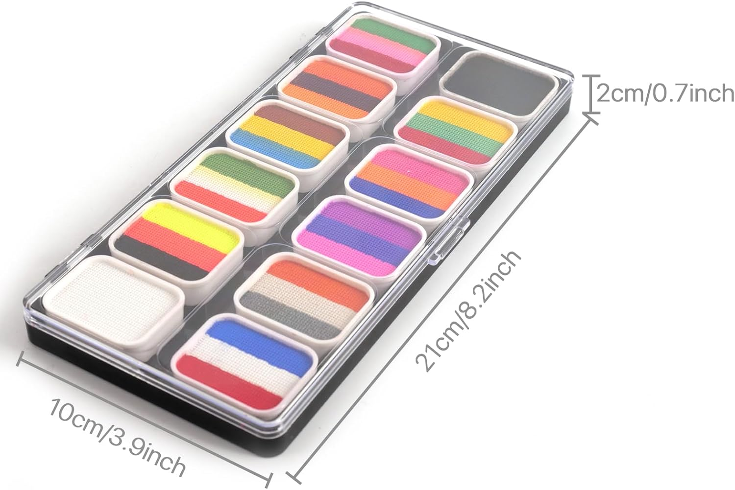 32 Colors Painting Kit Face Paints Washable Body Paint with 2 Brushes Art Makeup Palette image number 1