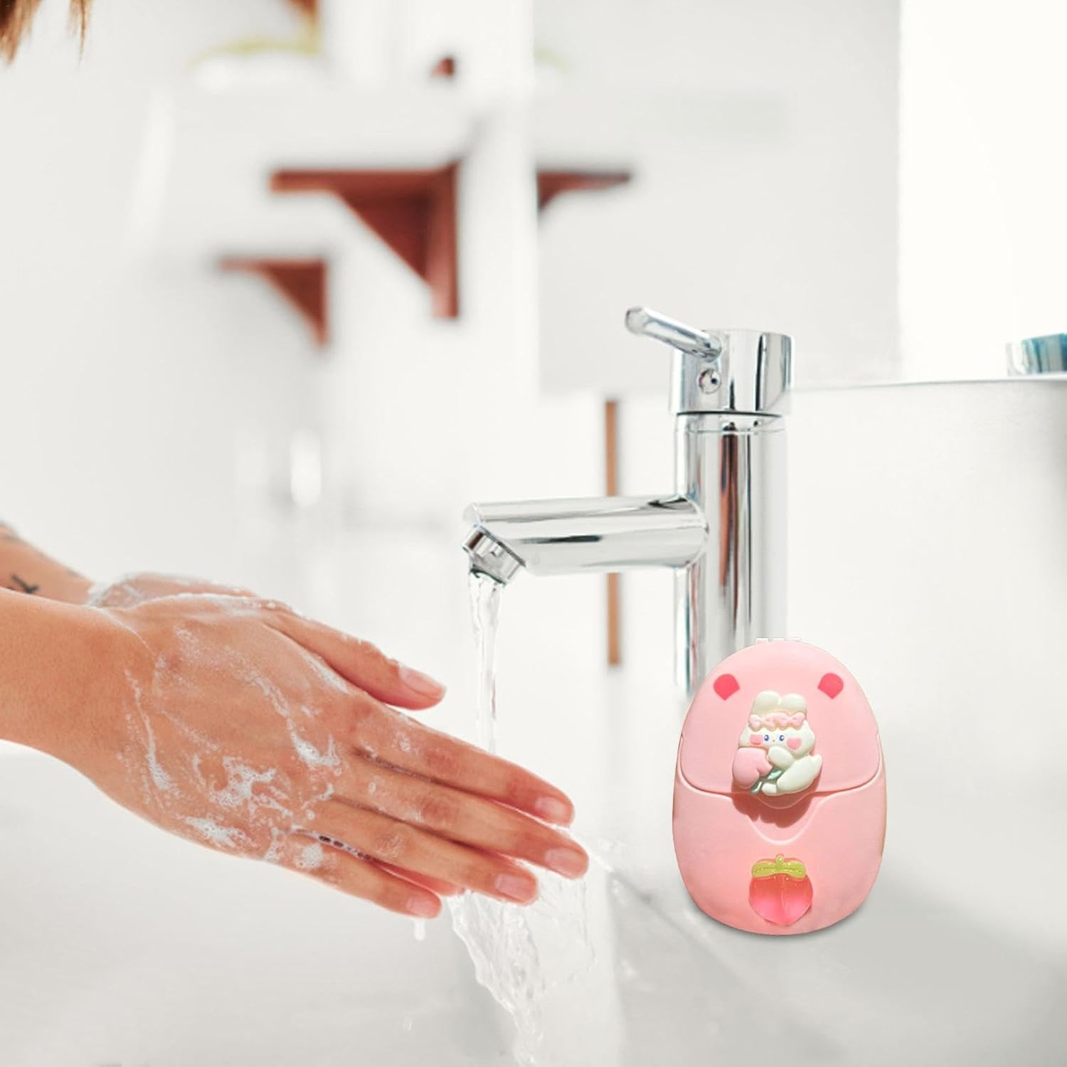 Travel Soap Slices, Soap Paper Sheets, Travel Soap Sheets with Portable Cartoon Soap Slices, 50 Pieces Soap Paper for Washing Hands, Small image number 1