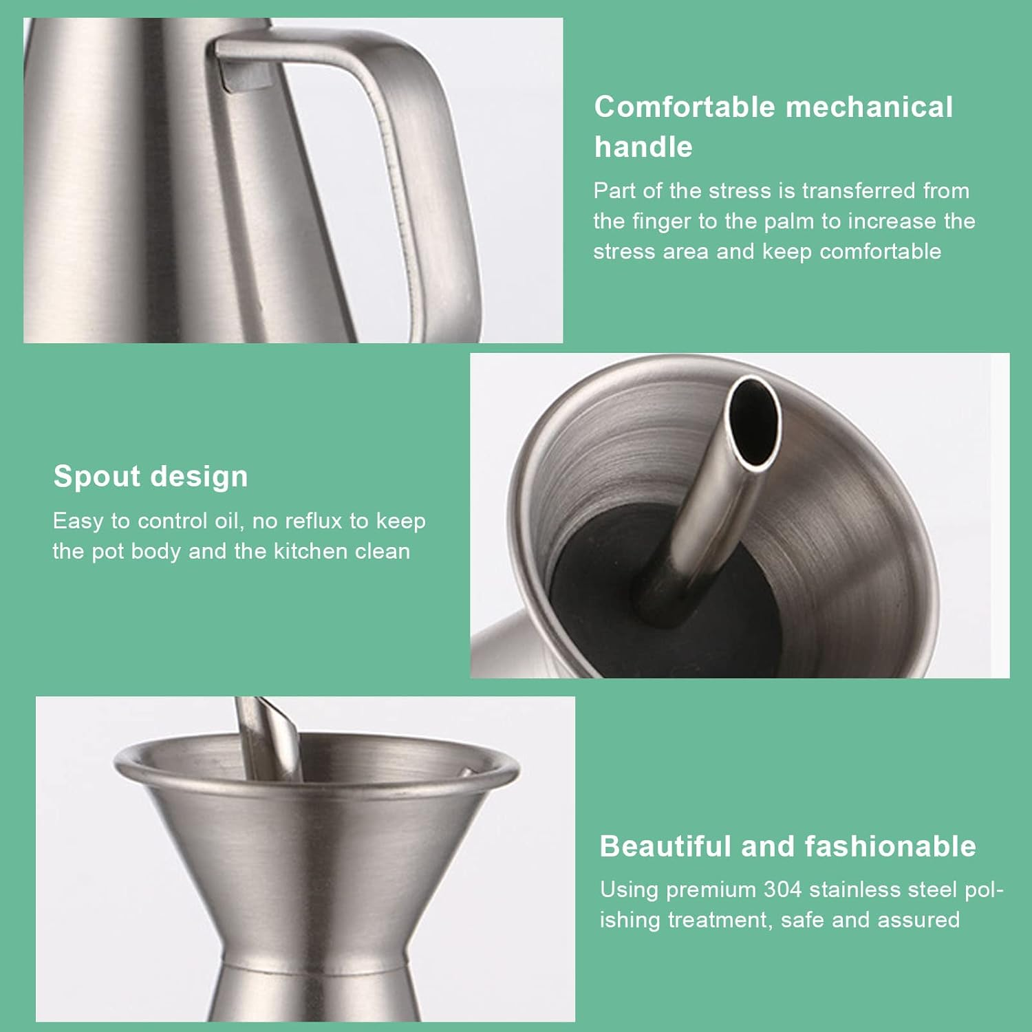 Cooking Oil Distributor, Collision-Proof, Leak-Proof Oil Pot, Suitable for the Spice Table in the Kitchen and Other Places (250 Ml) image number 1