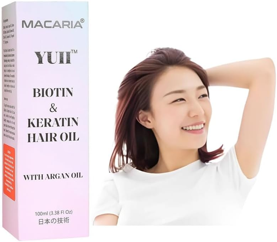 YUII Keratin Hair Serum Oil &ndash; with Moroccan Argan Oil - anti Frizz Control Repair Treatment for Women and Men - Straightener for All Hair Types Including Curly, Frizzy and Wavy Hair image number 4