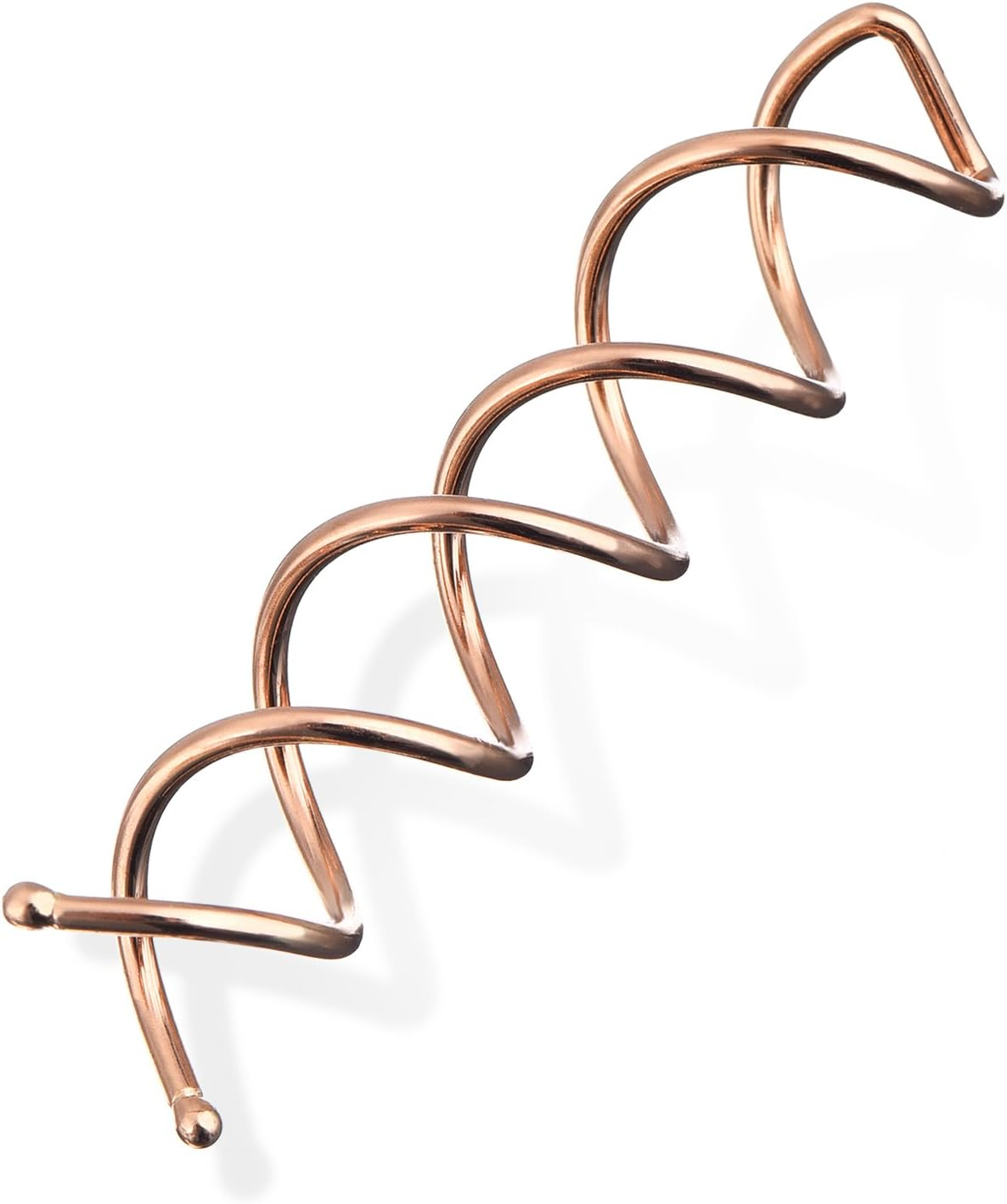 Spiral Hair Pin Spin Pin Spiral Hair Clip Spin Clip Bun Stick Pick for DIY Style 20 Pack (Rose Gold) - Black image number 4