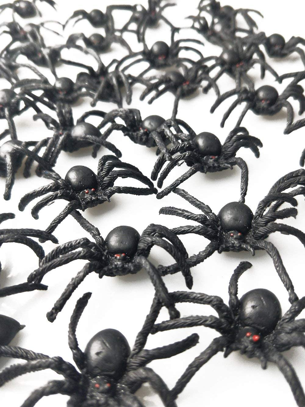 Realistic Plastic Spider Toys,Halloween Prank Props,Small Size Funny Halloween Decorations 30Pcs image number 5