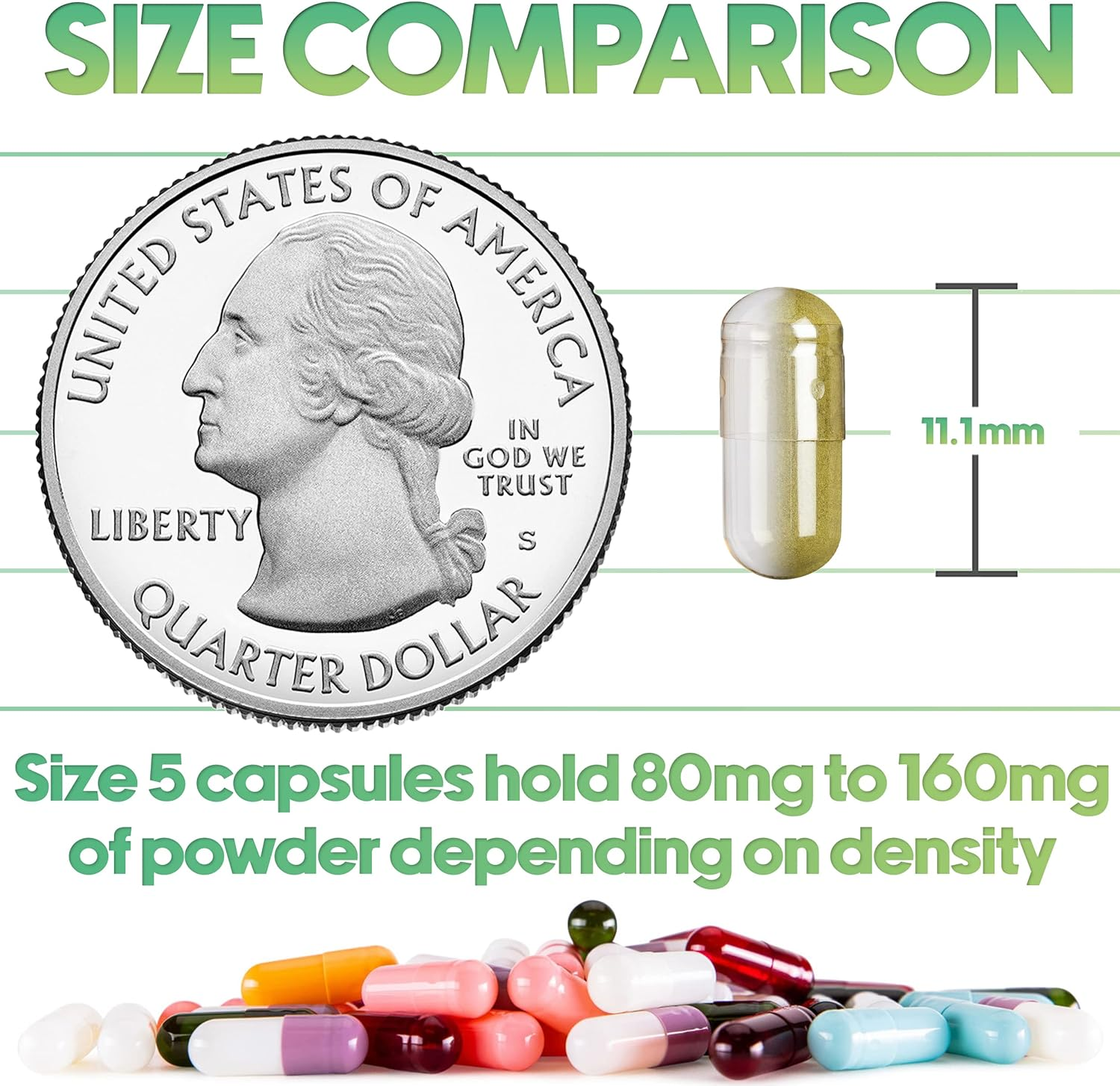 Capsules Express - Size 5 Clear Empty Gelatin Capsules- Kosher Certified - Gluten-Free Pure Bovine Gelatin Pill Capsule - DIY Powder Filling (1000) image number 4