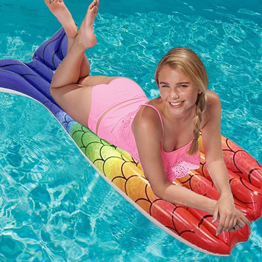Pool Toy, Inflatable Water Hammock Swimming Chair - Leak-Proof Design Inflatable Fish Tail Made of Thickened PVC Floating Range image number 5