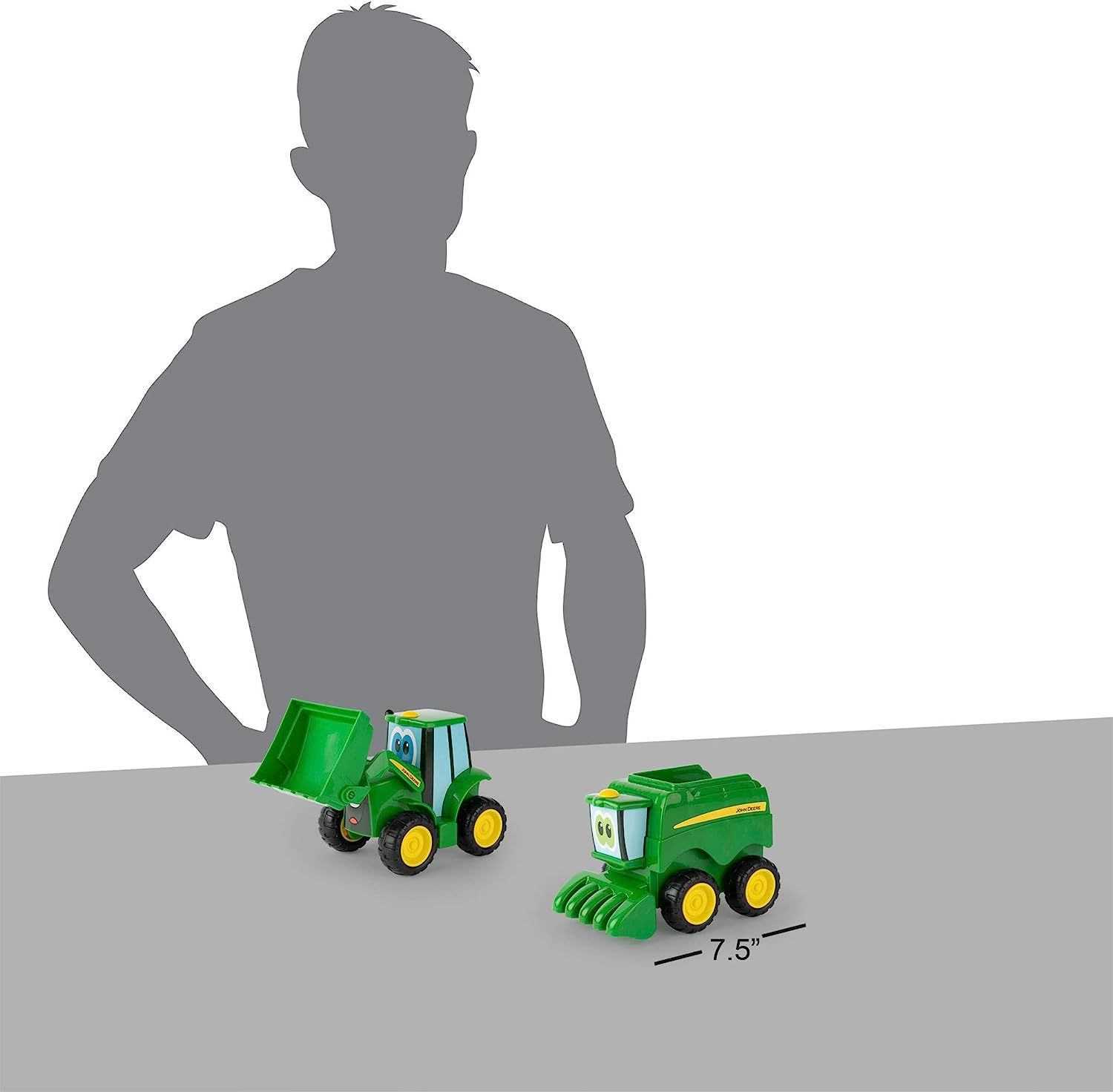 Tomy John Deere Farmin' Friends Vehicle 2 Pack, Tractor and Combine Harvester - 18 Months and over 47193 image number 2