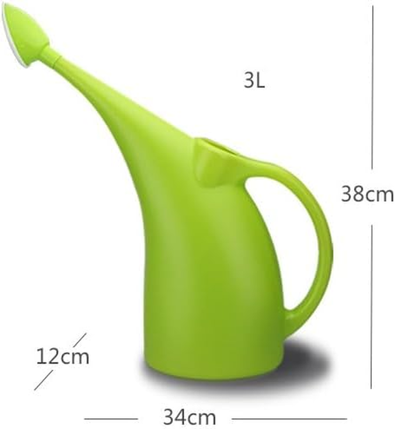 2L Plastic Watering Can Small Lightweight Cute for Indoor Garden Plants, Watering Can with Shower Head (Orange, One Size)