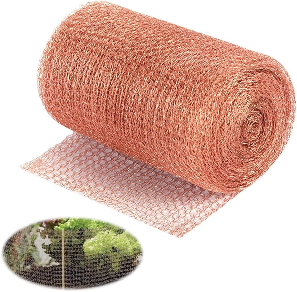 Copper Mesh Rodent Pest Control Kit, 5In X 20Ft Fine Wire Mesh Roll for Mouse Hole Filler, Copper Meshs Slug Repellent for Closing Gaps around Gardens Windows Pipes image number 1