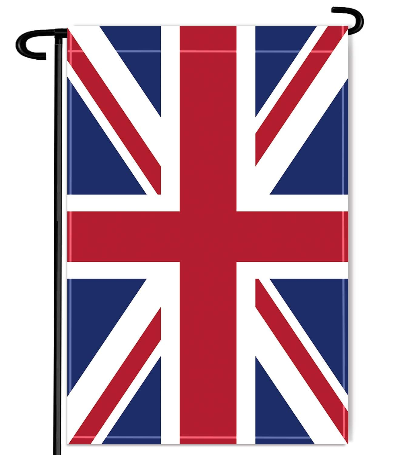 12&times;18 Inch British Garden Flag,30&times;45Cm Great Britain UK Garden Decor,Double Side Digital Printed 210D Polyester Decoration for Garden Patio