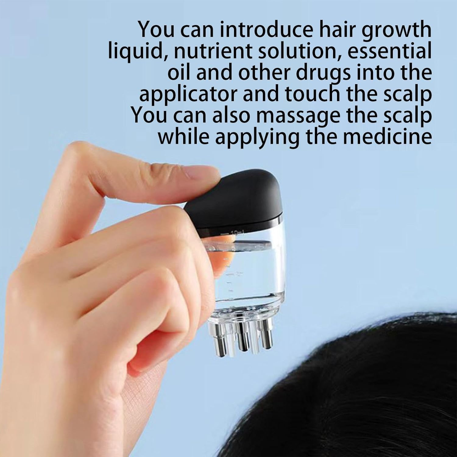 Oil Comb Applicator - Portable Scalp Massager Oil Comb,Hair Oil Dispenser, Hair Oiler Applicator, Liquid Comb Applicator for Sensitive Scalp image number 5