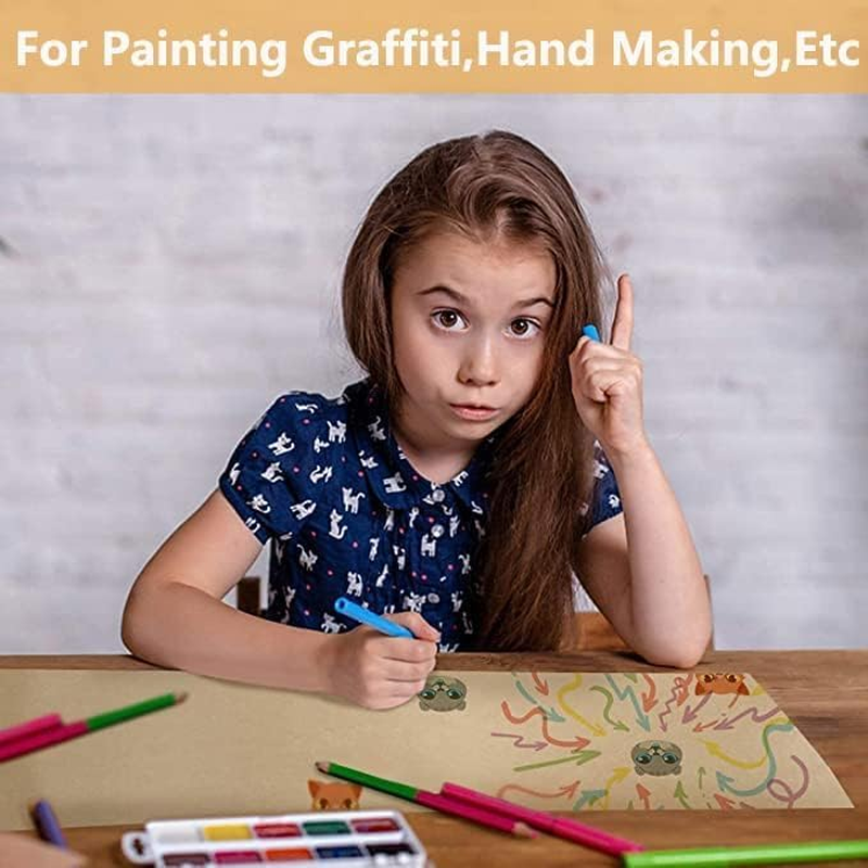 Brown Wrapping Paper, Craft Paper, Kraft Gift Wrapping Paper Arts & Crafts, Bouquet Flower Table Covering Poster Packing Shipping Moving 12" X 393"/ 30Cm X 10M image number 4