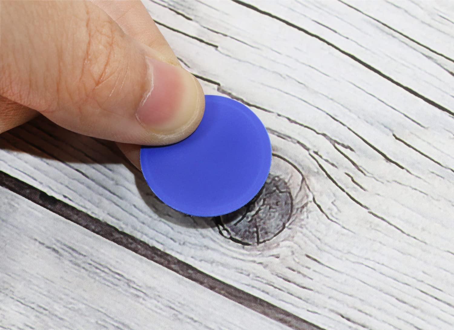 Mini Skater 1 Sheet/54Pcs 0.83Inch Self-Adhesive Screw Cap Stickers, PVC Screw Cover Caps, Dust-Proof Screw Hole Cover Stickers, for Wall, Wooden Furniture Cabinet, Desk Screws (Dark Blue) - Cadet Blue image number 4
