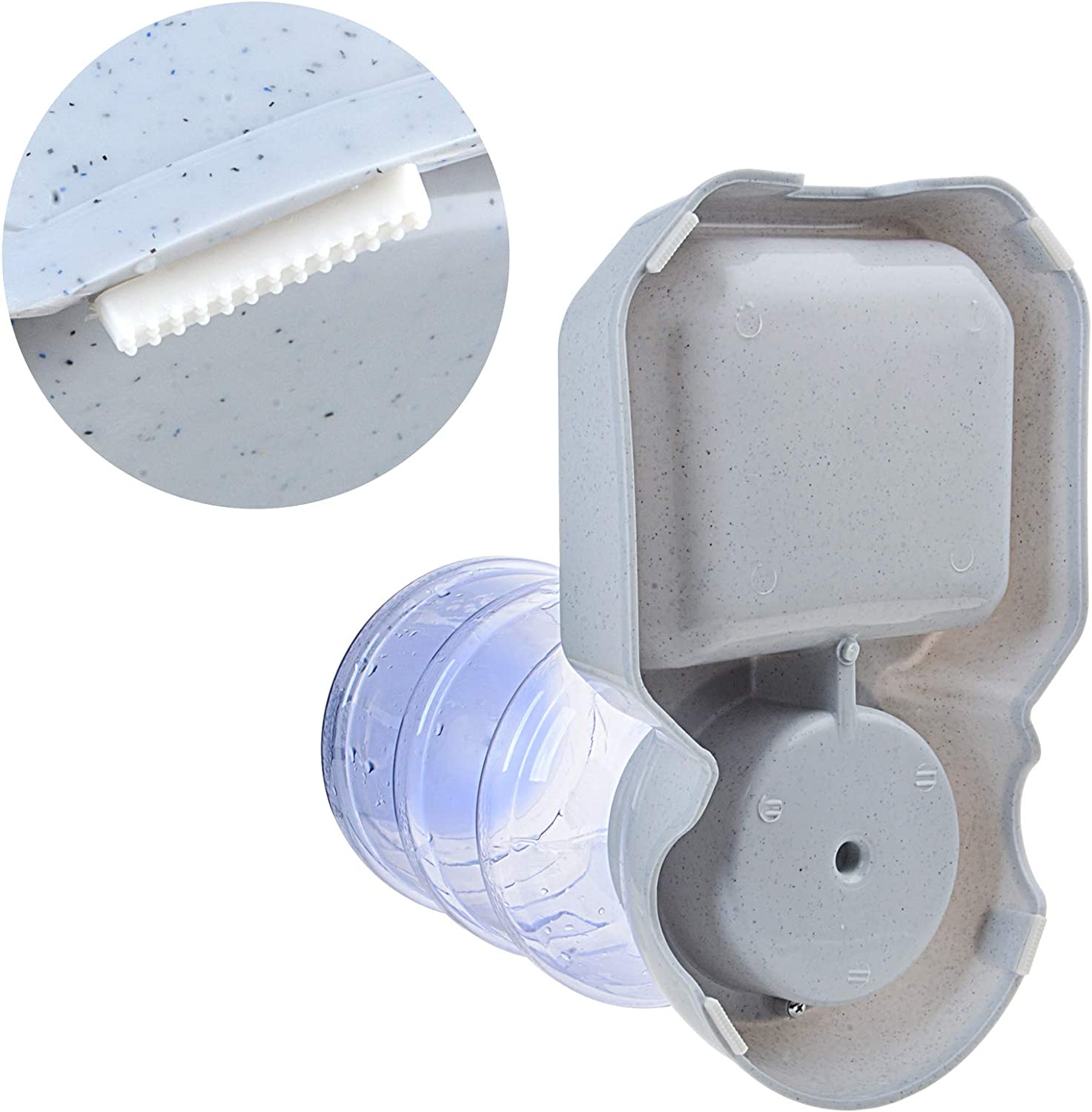 Pet Water Dispenser Station - 1 Gal Replenish Pet Waterer for Dog Cat Animal Automatic Gravity Water Drinking Fountain Bottle Bowl Dish Stand image number 1