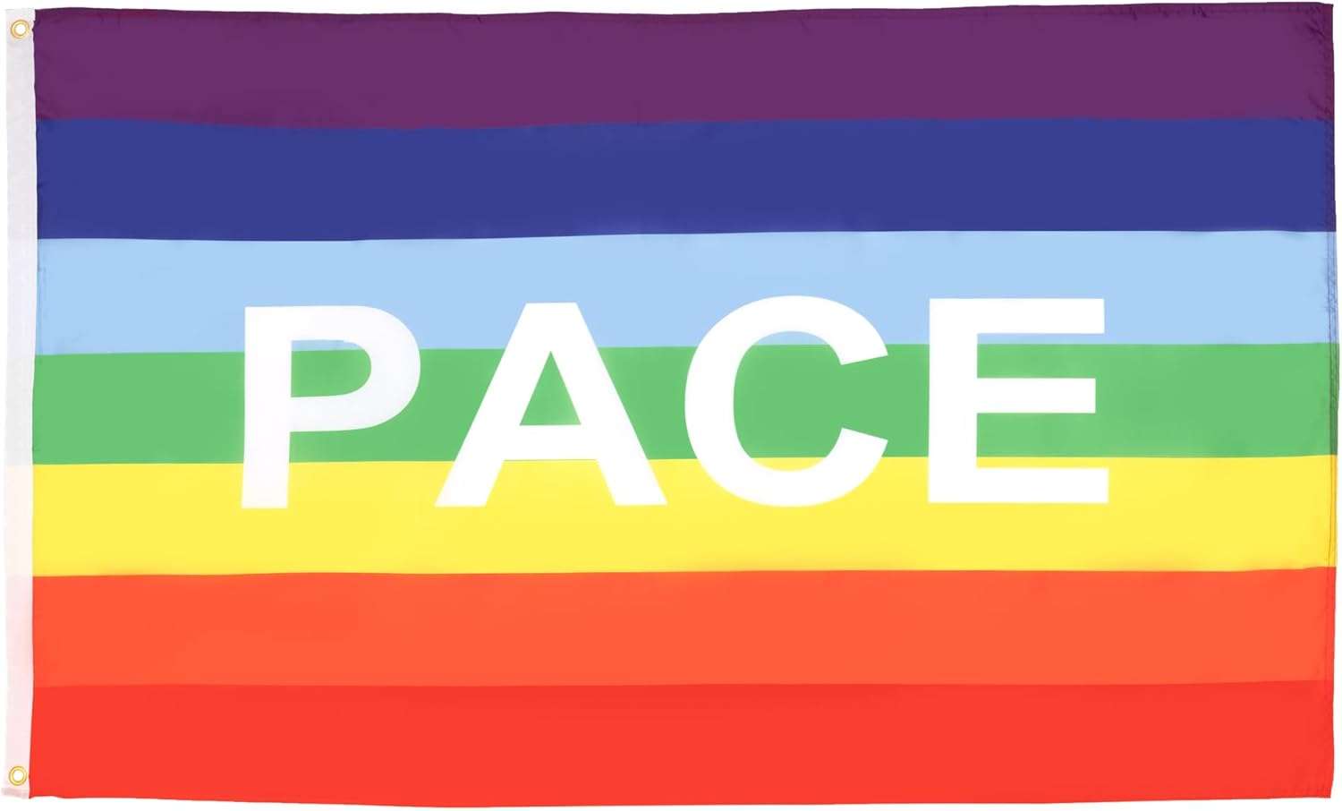 Rainbow Pace Letter Flag 3' X 5' - Peace Flags 90 X 150 Cm - Banner 3X5 Ft - AZ FLAG image number 2