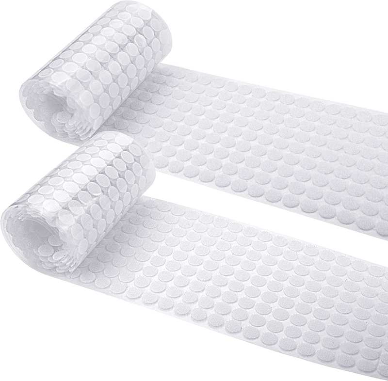 JANYUN Black 1008 Pcs 2/5" Sticky Back Coins Hook Loop Self Adhesive Dots Tapes