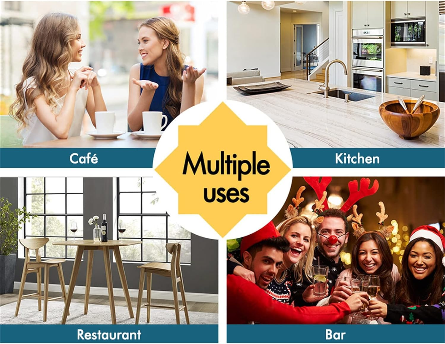 ALFORDSON Set of 2 Bar Stool Ramiro Adjustable Kitchen Stool Swivel Counter Wooden Dining Chair in 61-82Cm Seat Height with Gas Lift, All Black Bar Sets for Home Dining Room Cafe Shops Bars image number 6