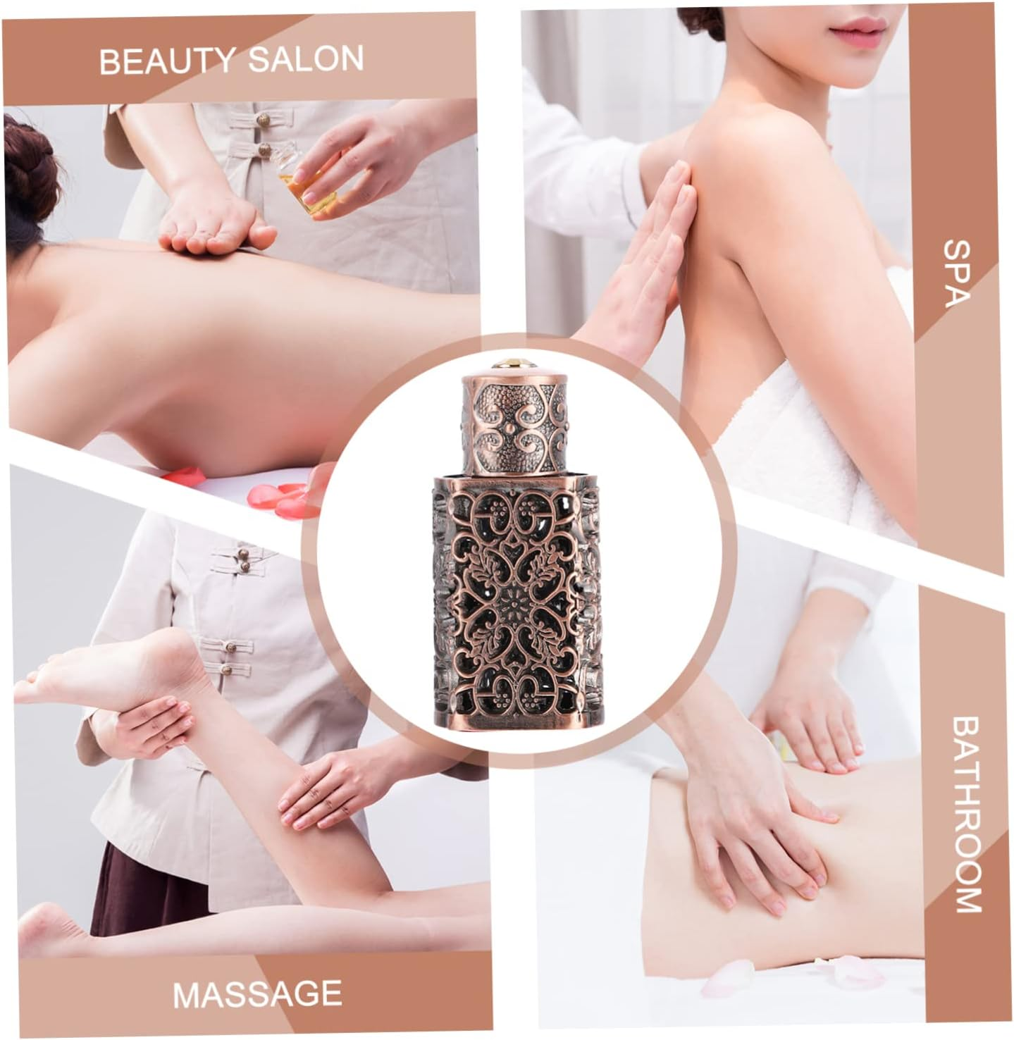 GARVALON 2Pcs Hollow Engraving Essential Oil Spray Bottle Leak Perfume Container for Travel Camping and Craft Projects for Dispensing Aromatherapy Liquids image number 4