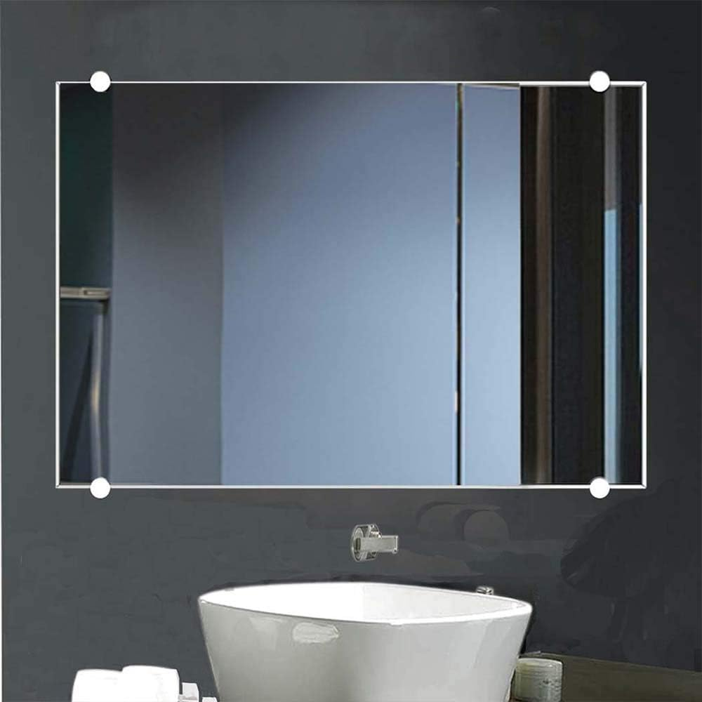 Mirror Clip Mirror Hanging Hardware Mirror Holder Clips Metal round Mirror Mounting Clips 8Pcs Zinc Alloy Clips for 3-6Mm Thick (Chrome, 8)