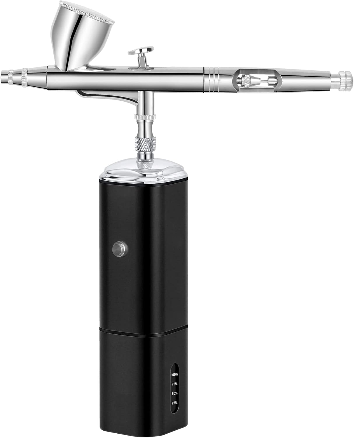 Cordless Portable Airbrush Kit with Compressor,Rechargeable and Replaceable Auto Stop Dual Action Air Brush Pen,Match Different Airbrush Guns for Barbers Model Painting Nail Art Craft Makeup image number 3