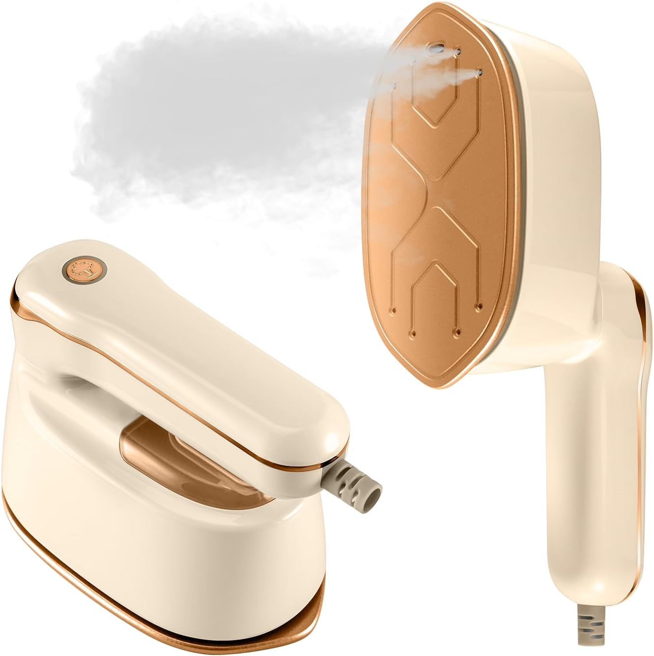 2-IN-1 Travel Steamer Iron for Clothes, Powerful Clothes Iron for Travel, 1100W, 15S Fast Heat-Up, 3 Steam Levels Output, Portable Handheld Steamer Garment (Yellow) image number 2