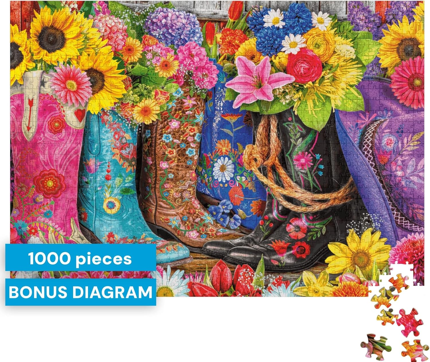 Buffalo Games - Cowgirl Colors - 1000 Piece Jigsaw Puzzle