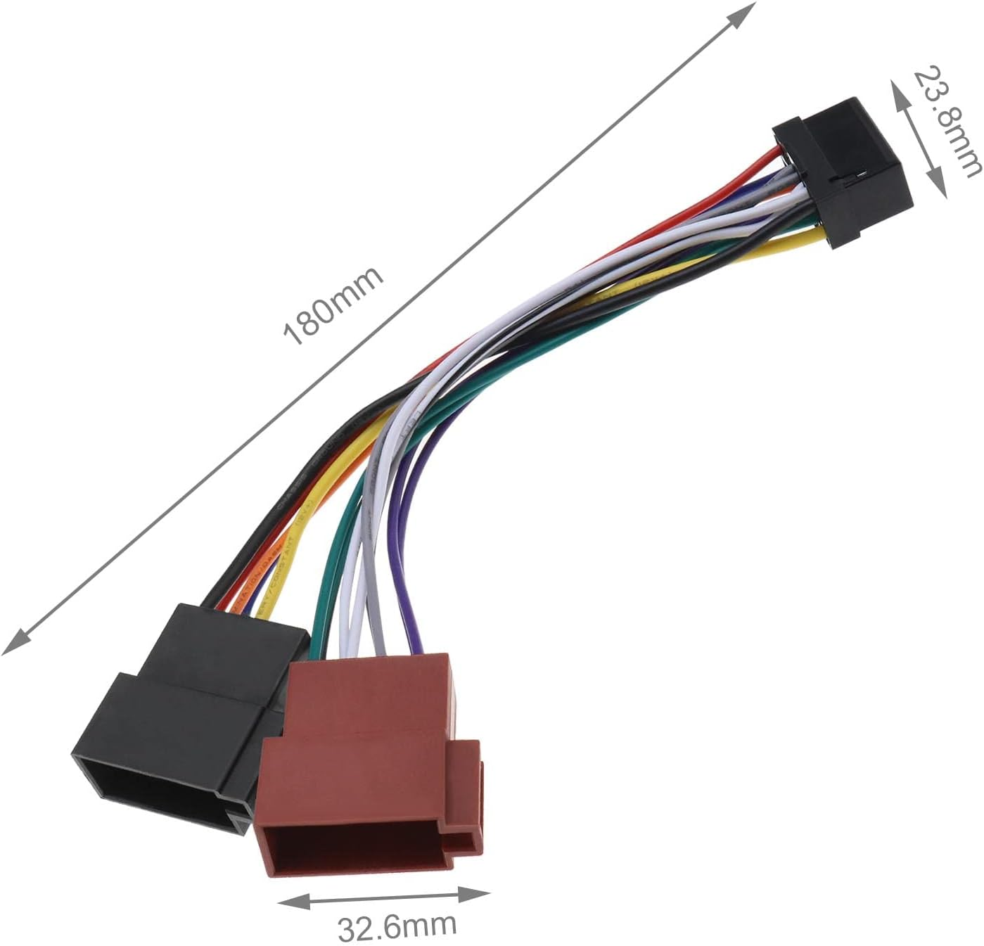 Ecsing Car Stereo Radio Wiring Harness Connector Adaptor 16Pin Port to Mini Iso 8Pin Plug Cable Compatible with Alpine Audio image number 1