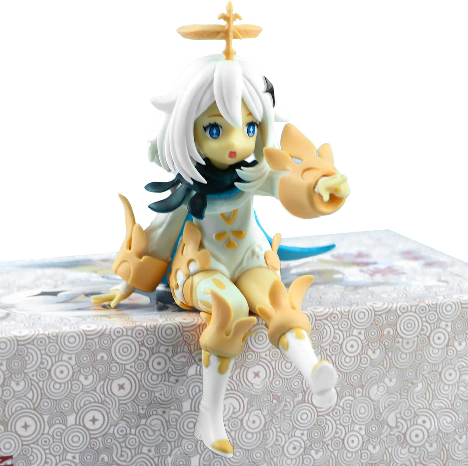Paimon Genshin Figure Impact Figurine Genshin Merch Impact Paimon Figure Sitting 1/7 Scale Game Action Figure Character Model Anime Toys