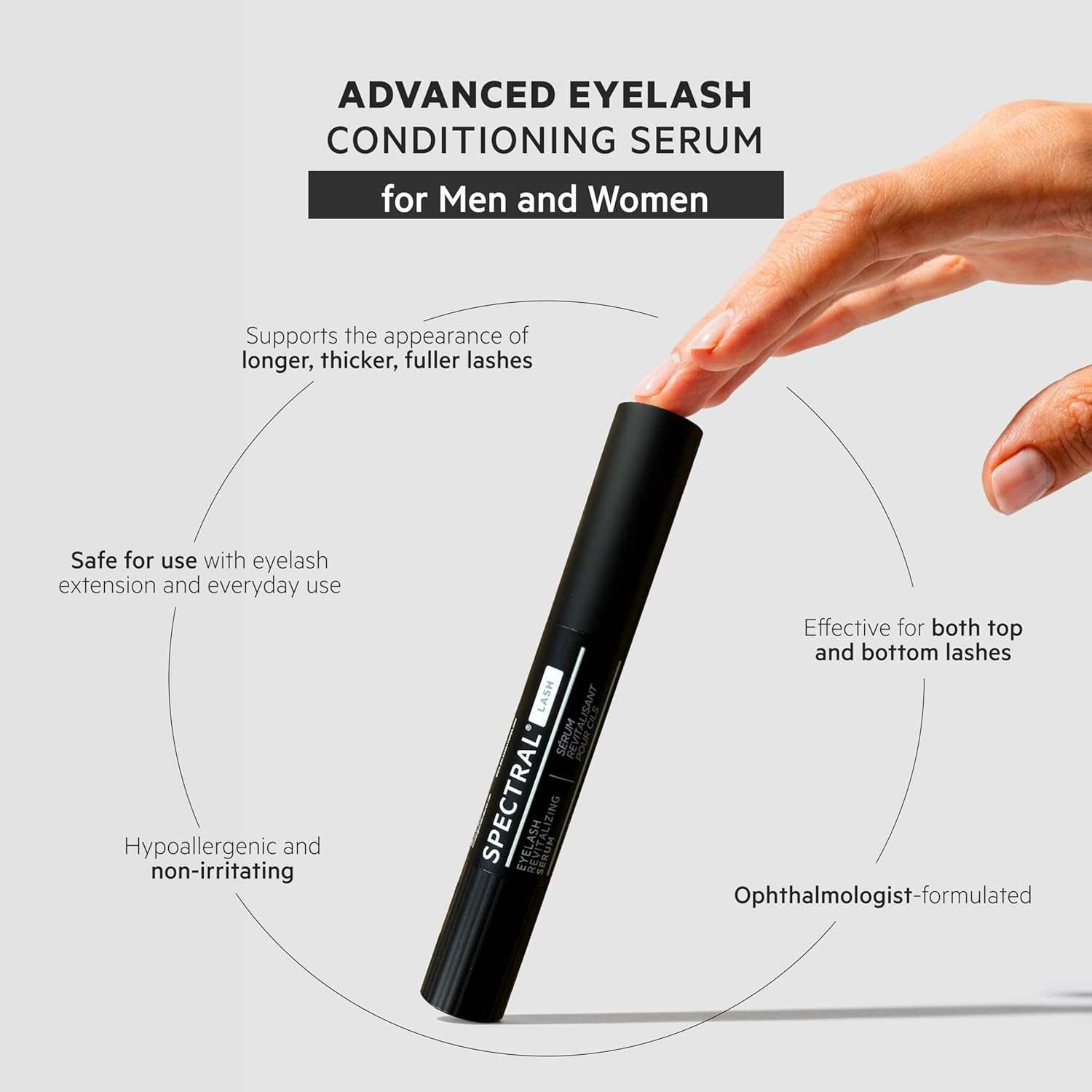 DS Labs Spectral.Lash Eyelash Conditioning Serum - Supports Longer, Fuller, Thicker, Looking Lashes, Safe for Lash Extensions, Oil-Free, Paraben & Sulfate Free, Cruelty Free image number 5