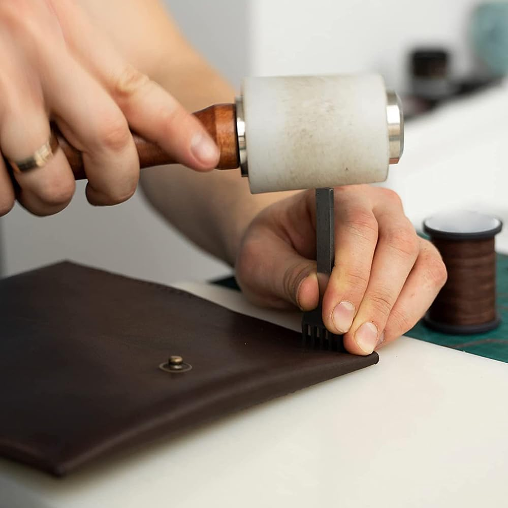 4PCS 4Mm 1/2/4/6 Prong DIY Diamond Lacing Stitching Chisel Set Leather Craft Kits image number 4