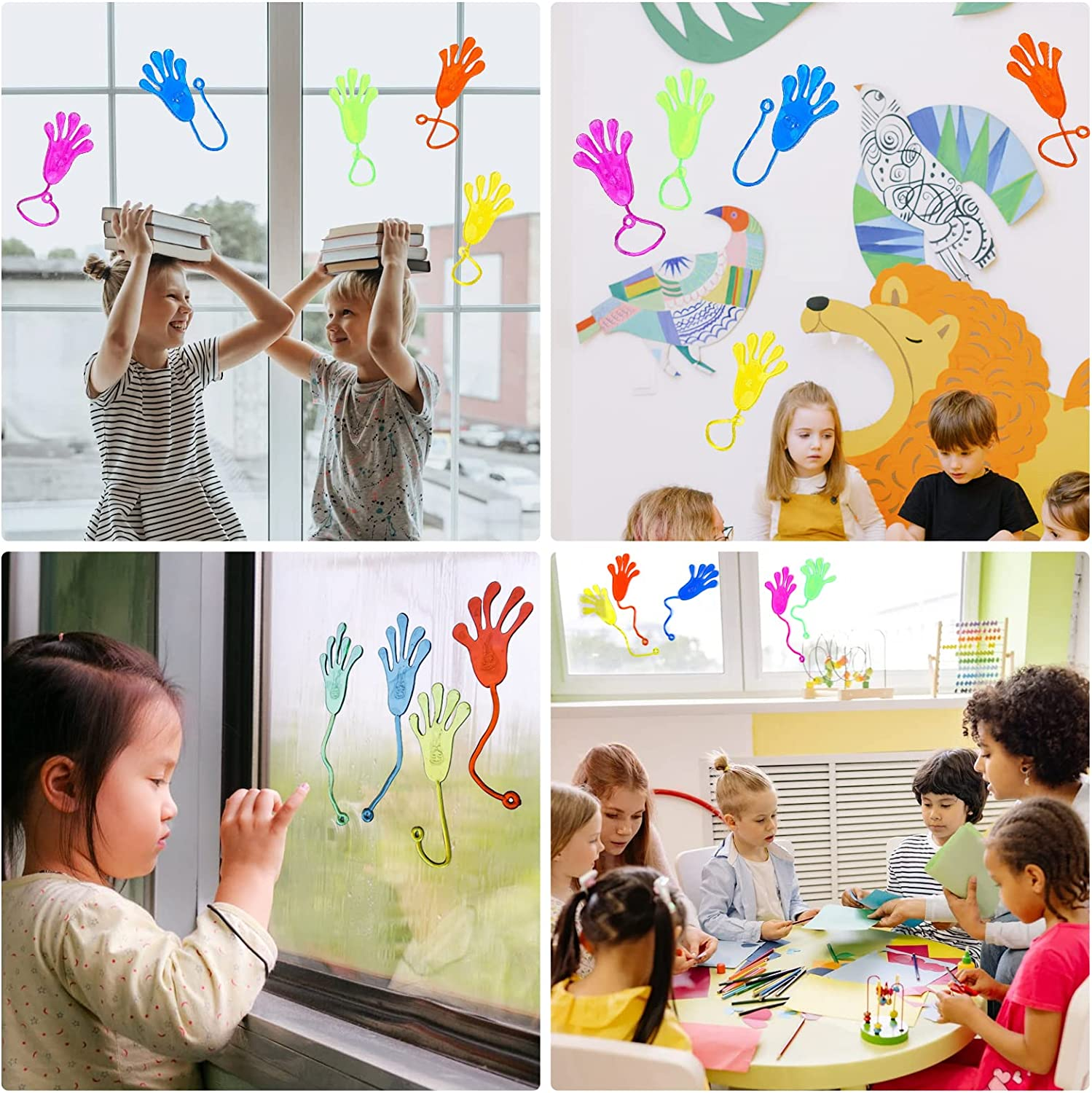 20PCS Sticky Hands, Sticky Finger, Party Favor Sets，Fun Toys, Party Favors, Wacky Fun Stretchy Sticky Hands for People Party Favors PF-9-20 image number 3