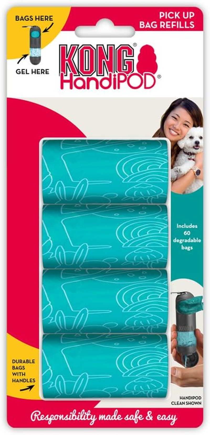 Kong Handipod Pick up Bag Refills (Pack of 60) image number 2