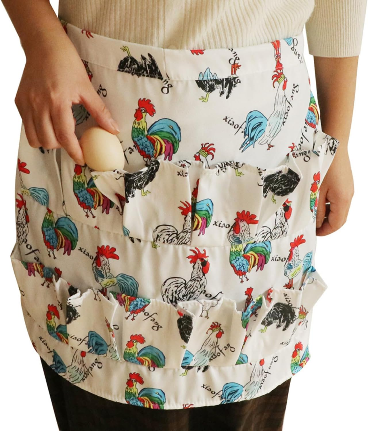 Egg Apron for Collecting Eggs Durable Canvas Chicken, Duck & Goose Egg Collection Apron for Home Use Ideal for Farmhouse Kitchens, Restaurant Settings, and Family Activities image number 2